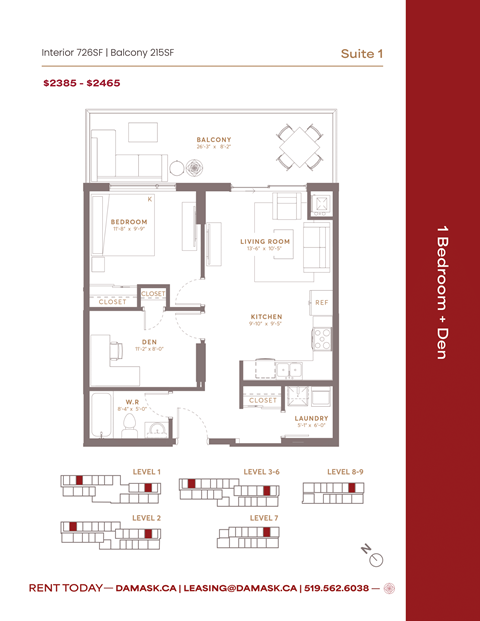 Suite 01 at Damask, Ontario